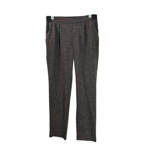 Old Navy Womens Charcoal Heather Black Elastic Waist Pull On Pants Size S Ankle